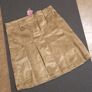 BCBG Micro Corduroy Pleated Skirt